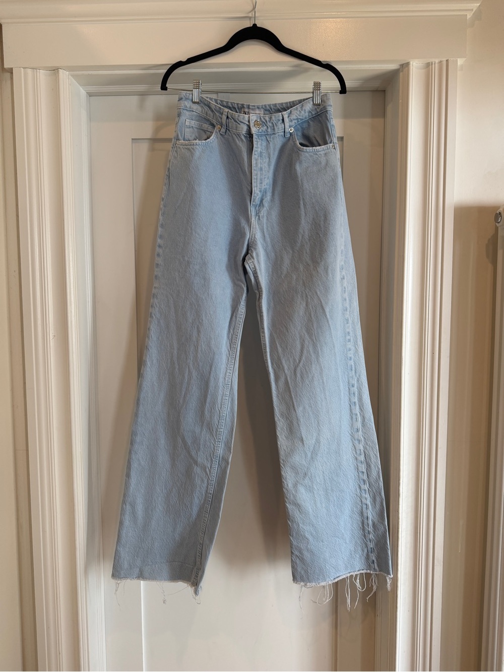 Zara Light Blue Wide-Leg Jeans